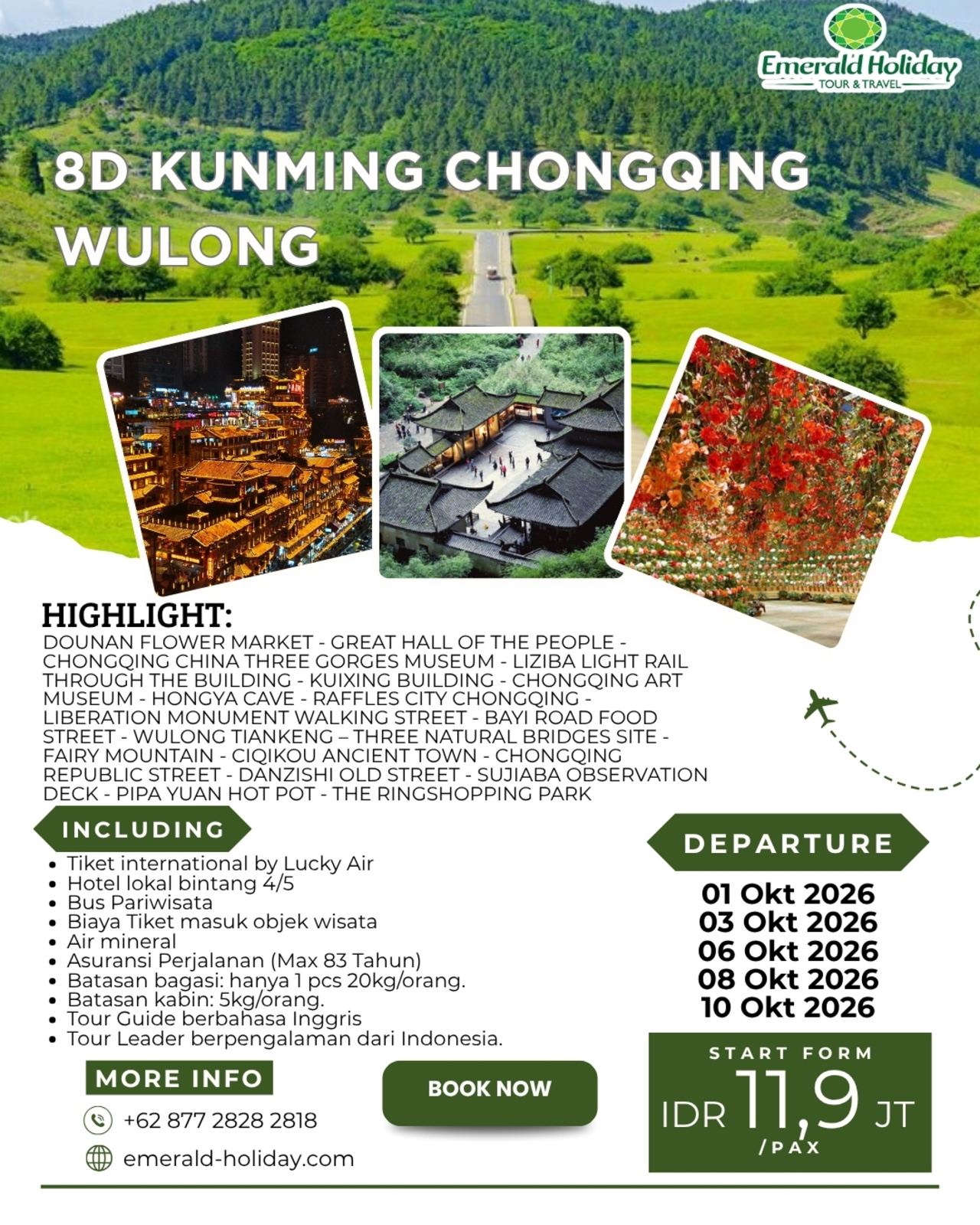 8D KUNMING CHONGQING WULONG